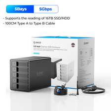 ORICO 5 Bay External Hard Drive Enclos1ure USB 3.0 for 3.5'' HDD 150W DAS 1 picture