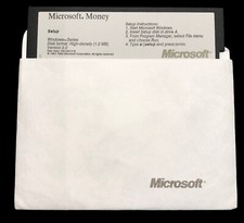 Vintage Microsoft Money Version 2.0 5.25” Floppy Disk picture