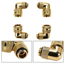 4Pcs 90 Degree Rotating Elbow Fast Hard Tube Quick Plug PC Water Cooling Fitting picture