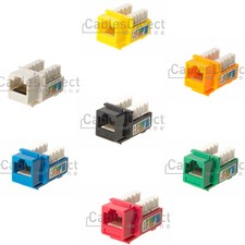 Cat6 Keystone 45 Degree Jack Connector Network Ethernet RJ45 110 Punchdown Lot picture