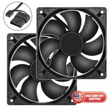 LOT OF 2 Computer Case PC Cooling Fan 120mm Cooler Quiet Fan GAMING picture