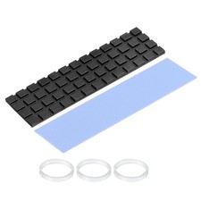 Copper Heatsink 70x20x2mm W Thermal Pad Rubber Ring for M.2 SSD PCB 1 Set picture