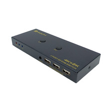 2 Port DisplayPort KVM Switch 4Kx2K DP USB 2.0 2 PC 1 Monitor w/Cables picture