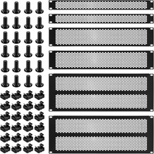 Moxweyeni 6 Pcs 1 U, 2 U, 4 U Blank Panel Metal Rack Mount Venting Blank Panel picture