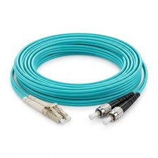 LC-ST Duplex OM3 Multimode Fiber Optic Cable Patch Cord 1M picture