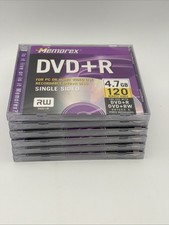 6 Memorex Blank DVD+R Individually Sealed Jewel Cases 4.7 GB 120 Minute Video picture