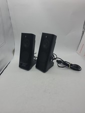 Logitech X-140 Computer Stereo Speakers - 5 Watts S32 Mint Tested Working  picture