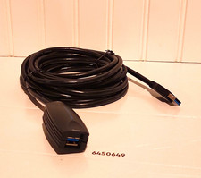 USB 3.0 Active Extension Cable USB-A Male to USB-A Female Black 16 ft picture