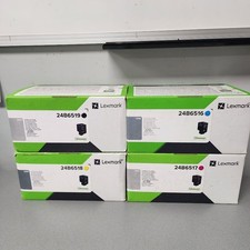 Lexmark 24B6516 6517 6518 6519 High Yield Complete Toner Set KYCM for C4150 picture