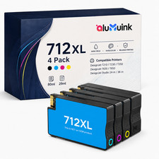 712XL  Ink Cartridge 4 Pack High Yield Compatible for Steel 24-in, 36-in T650 picture