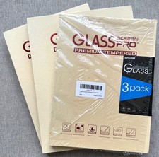 (3) Opened Packages: Sparin Glass Screen Pro: Size (4) 9¾