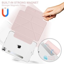 1x Magnetic Skin-Feeling Fabric Foldable Leather TPU Case fits iPad Pro 13