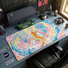 Dragonite Pastel Dream Art XL Gaming Mouse Pad, Pokemon Desk Mat picture