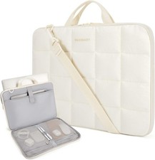 Puffy Laptop Sleeve Bag for Women | MacBook Case with Shoulder Strap for Dell, H picture