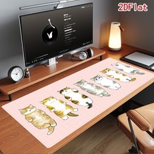 Cute Kitten Desk Mat & Mouse Pad Suitable for Gaming Office Home, Non-Slip Rub picture