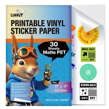 Uinkit Matte Printable Vinyl Sticker Paper Menu Size 11
