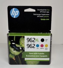 HP 962XL Black 962 Cyan Magenta Yellow Genuine Ink 4 Pack - FRESH (2027+) picture