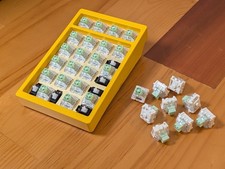 KBDFans KBDpad MKII E-Yellow Brass Plate Gateron Jade Switches Numpad Used picture