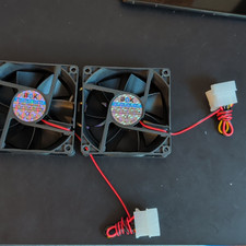 2x 80mm 12V DC Brushless Case Fans 4-Pin Sleeve Bearing 2000RPM 24CFM picture