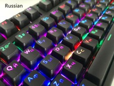 104 Key Korean Russian Backlit Keycap OEM Profile Keycaps for Cherry MX Keyboard picture