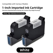 White Ink Cartridges 3pcs for 12.7mm Handheld Inkjet Printer Date Batch picture