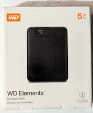 Western Digital WD 5TB Elements Portable Storage USB 3.0 Model WDBU6Y0050BBK picture