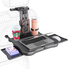 Car Back Seat Tray with Extendable Table, Car Desk for Laptop with Phone Holder, picture
