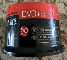Gigaware DVD+R 50 Pack 1x - 16x 4.7GB Capacity 120 min of Video Recording St1 picture