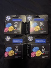4 Pack Bundle Genuine HP 63 65 Tri Color Ink Cartridges New Sealed OEM Jan 2028 picture