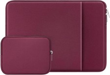 15.6 Inch Laptop Sleeve Case with Pocket & Accessories Pouch for Laptop, Red picture