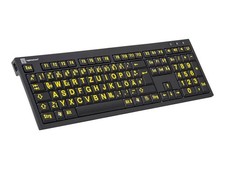 LogicKeyboard XL Print PC Slim Line NERO Keyboard USB LKB-LPYB-BJPU-DE picture