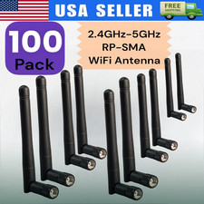 100X RP-SMA Antenna for WiFi 2.4GHz 5Ghz Wireless Router or Card Female Pin LOT picture