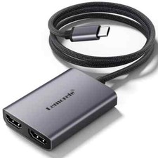 Lemorele USB-C to Dual HDMI Adapter 4K 30Hz Multi Monitor Converter MacBook Pro picture