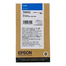 Genuine Epson T6032 Cyan Ink 220ml Stylus Pro 7800/9800/7880/9880 03/23 SEALED picture