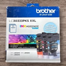 Brother LC30333 3PKS XXL INKvestment Tank 3 Pack Color Ink Cartridges picture