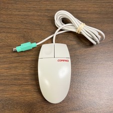 Vintage Compaq M-S34 2 Button Mechnical PS2 Mouse DS-BIN6-2 picture