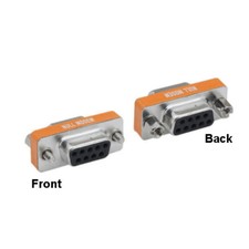 KNTK Mini Null Modem DB9 Female to Female Adapter RS-232 Data Connect Crossover picture