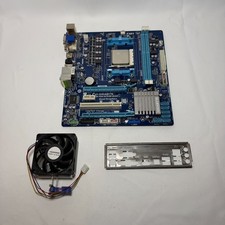 Gigabyte GA-A75M-D2H Motherboard w/ AMD A4-3300 CPU Heat Sink I/O Shield Working picture