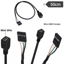 10x Mini USB 5 Pin Female to Dupont 5Pin Female Header Motherboard Adapter Cable picture