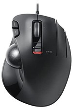ELECOM USB Wired Trackball Mouse 6 Buttons Tilt Wheel Left/Right Scrolling Black picture