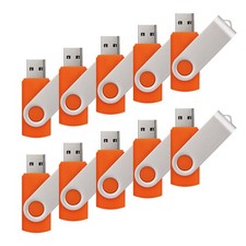 Orange 10PCS USB 2.0 32GB Metal Rectangle USB Flash Drives Memory Stick PenDrive picture