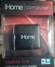 iHome Stable Link USB Multicard Reader IH-U201B Black Sealed picture