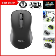 Bluetooth Wireless Mouse, Dual Mode, Quiet 1600 DPI, Black picture