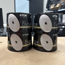 Lot Of 4 50 Pack Blank DVDs TDK DVD+R  New Sealed picture