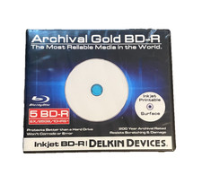 Delkin Devices BD-R 5 Pack Archival Gold Printable - The 200 Year Disc picture