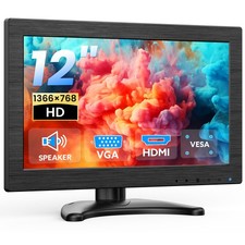 Eyoyo 12-Inch Mini LED Monitor 1366x768 HDMI VGA PC/RasPi/Security Camera CCTV picture