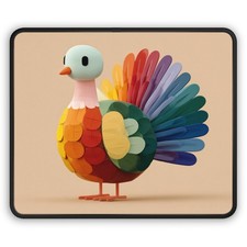 Rainbow Feather Bird Gaming Mouse Pad | Colorful Cute Desk Mat picture