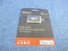 PNY Duo-Link On-The-Go 16GB USB Flash Drive for iPhone & iPad -  picture