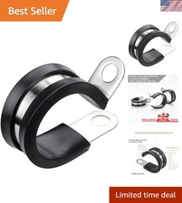 Strong & Reliable 20 Pack 1/2 Inch Stainless Steel Rubber Insulated Cable Clamps picture