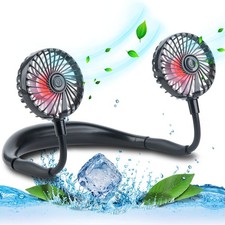 VAGAU Portable Cooling Neck Fan, Rechargeable USB Personal Medium, Black picture